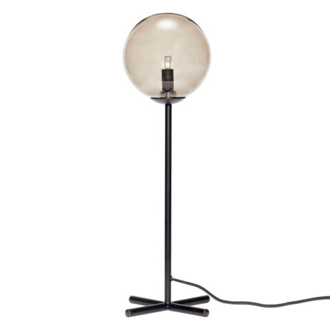 Champ Lampe de table Noir/Gris fumé