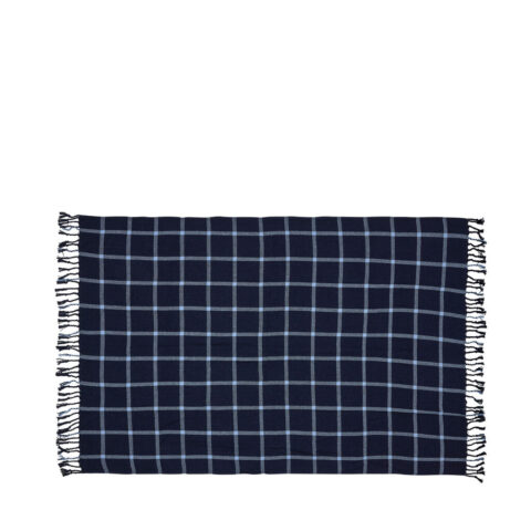 Flok Plaid Mørkeblå