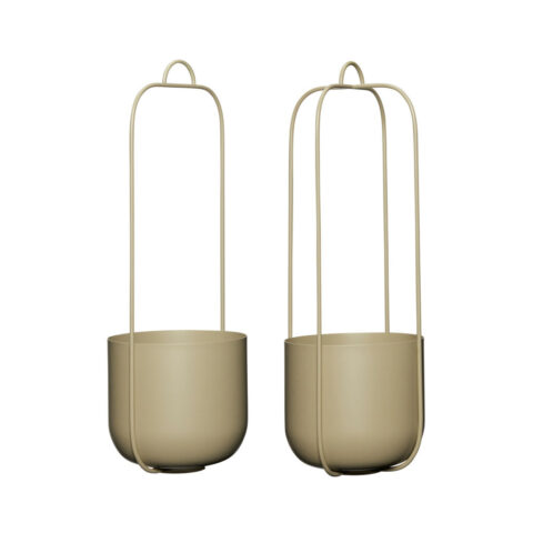 Lotus Hængepotte Khaki (sæt af 2)