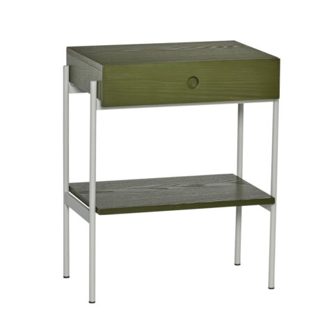 Noir Tables de chevet Vert/Blanc cassé