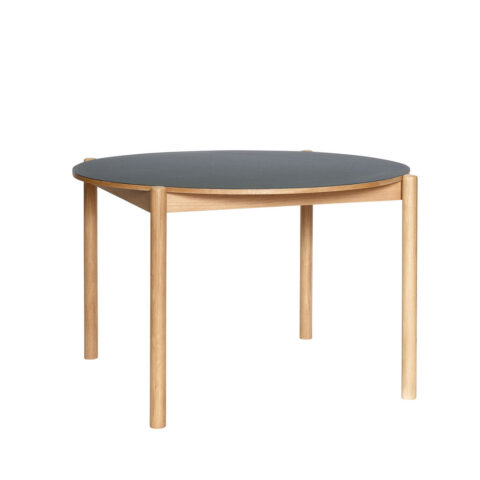 Oblique Dining Table Round Black