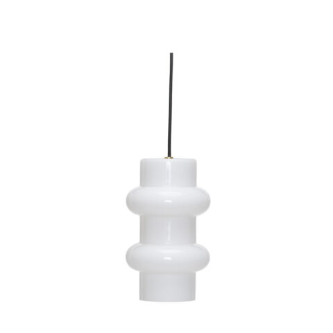 Pilule Pendant Double Shiny White