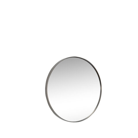 Retro Wall Mirror Round Brushed nickel