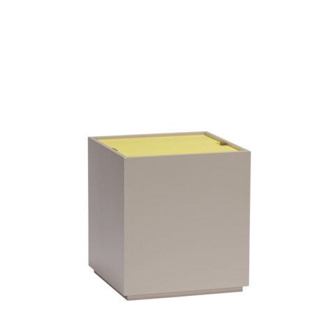 Vault Table d’appoint/Boîte de rangement Gris/Jaune